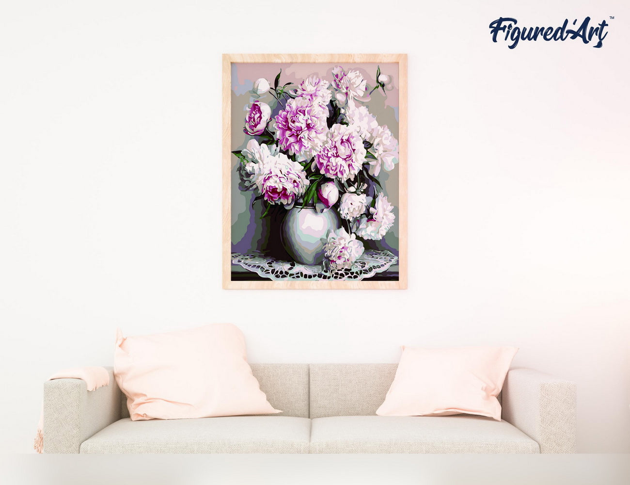 Paint by Numbers Framed - Vase of Peonies