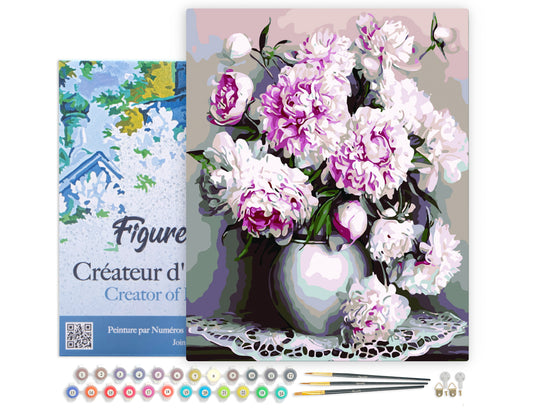 Paint by Numbers Framed - Vase of Peonies