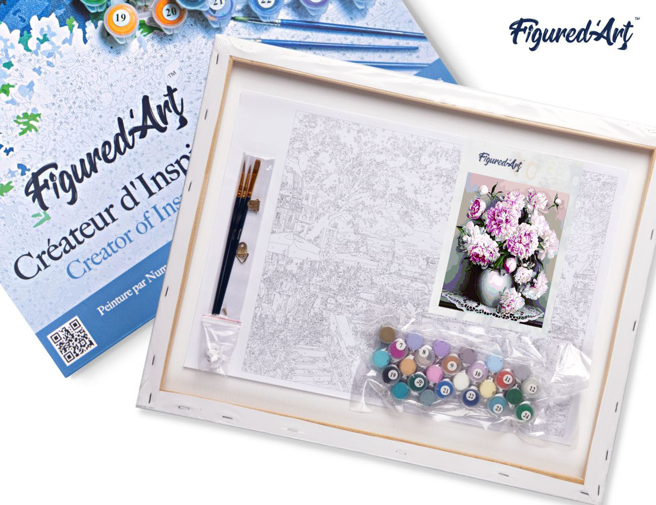 Paint by Numbers Framed - Vase of Peonies
