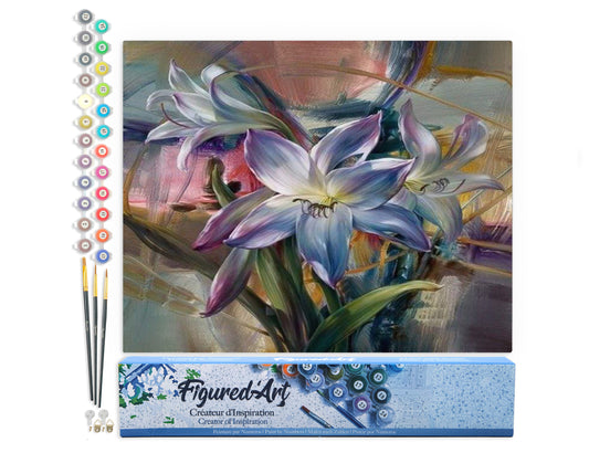Paint by Numbers rolled - Colorful Lilies