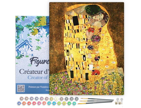 Paint by numbers kit for adults Paint by Numbers Framed - The Kiss - Gustav Klimt Figured'Art