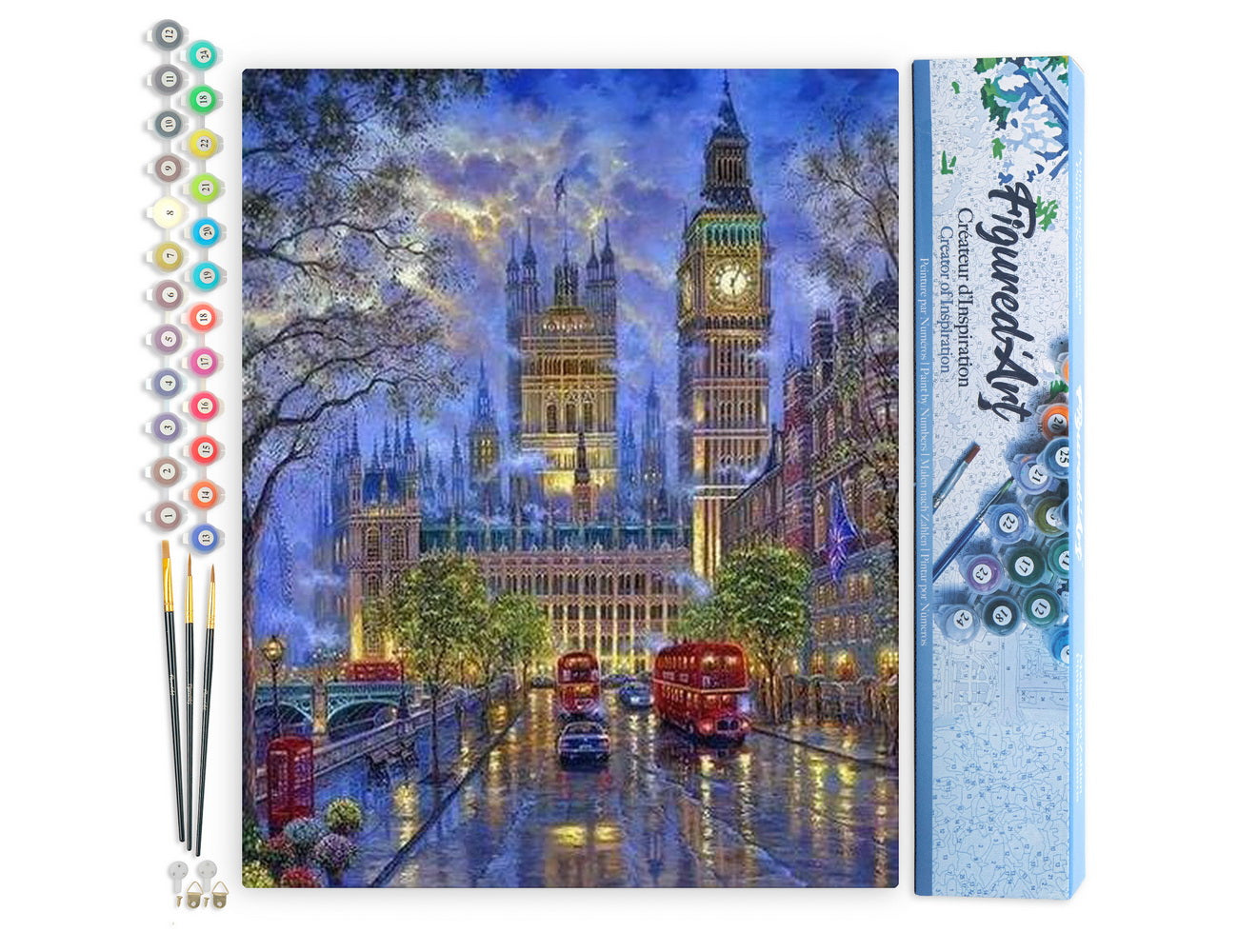 Paint by Numbers for adults - Paint by Numbers rolled - London in the dusk
