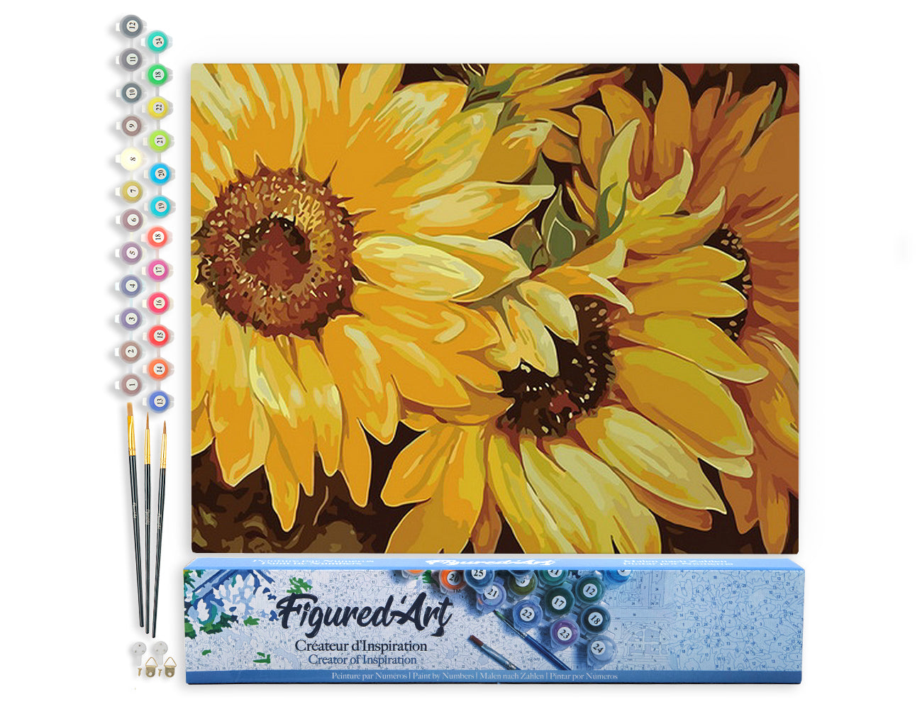 Paint by Numbers rolled - Sunflower In Full Bloom