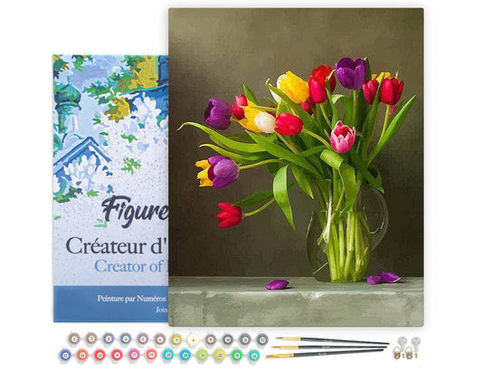 Paint by Numbers Framed - Multicolored Flowers