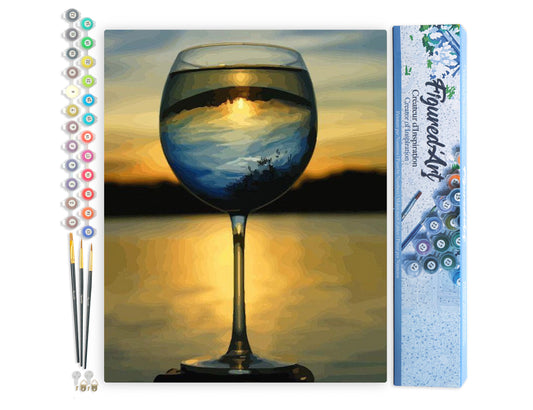 Paint by Numbers rolled - Wine Glass and Nice View
