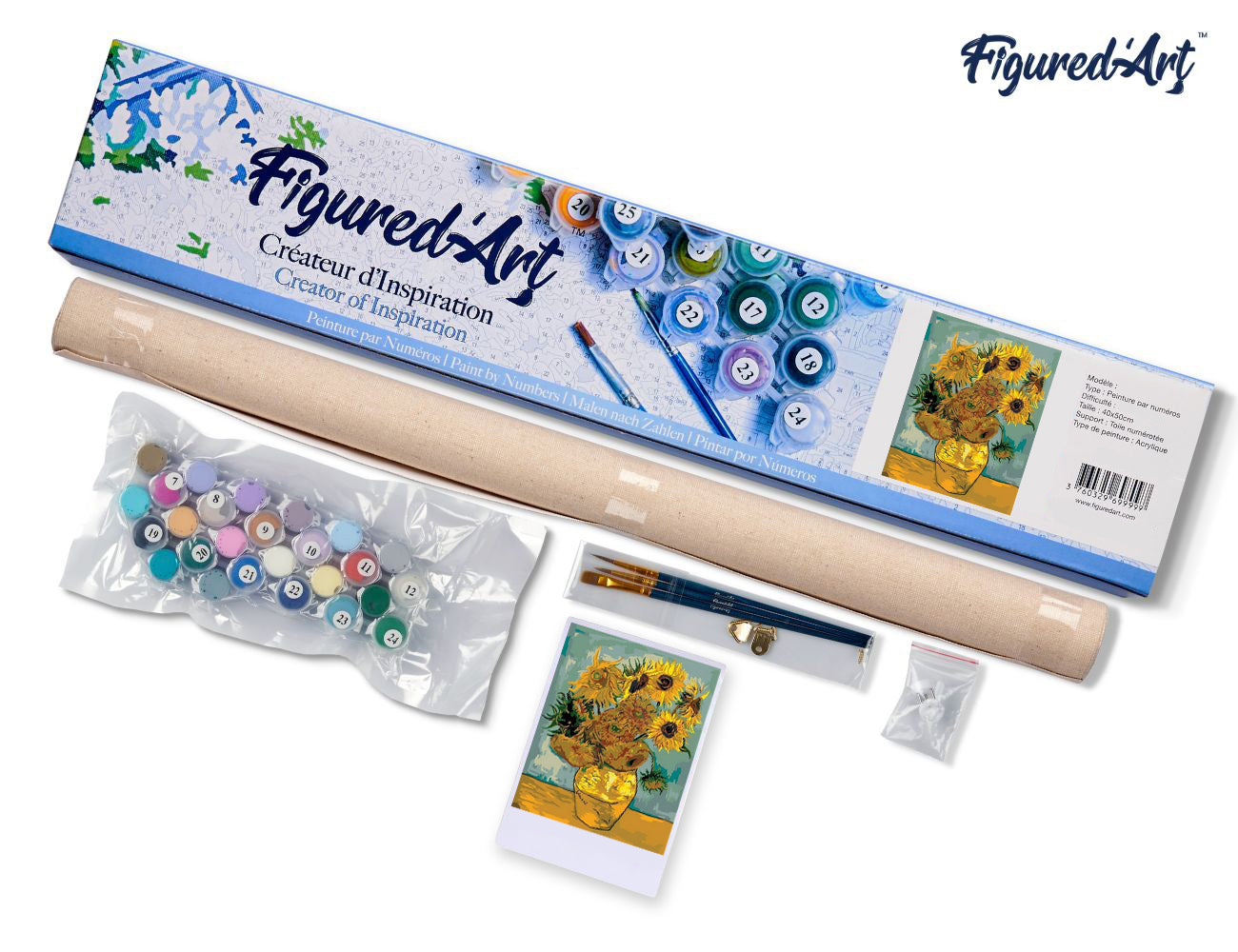Paint by Numbers rolled - Van Gogh - Sunflowers