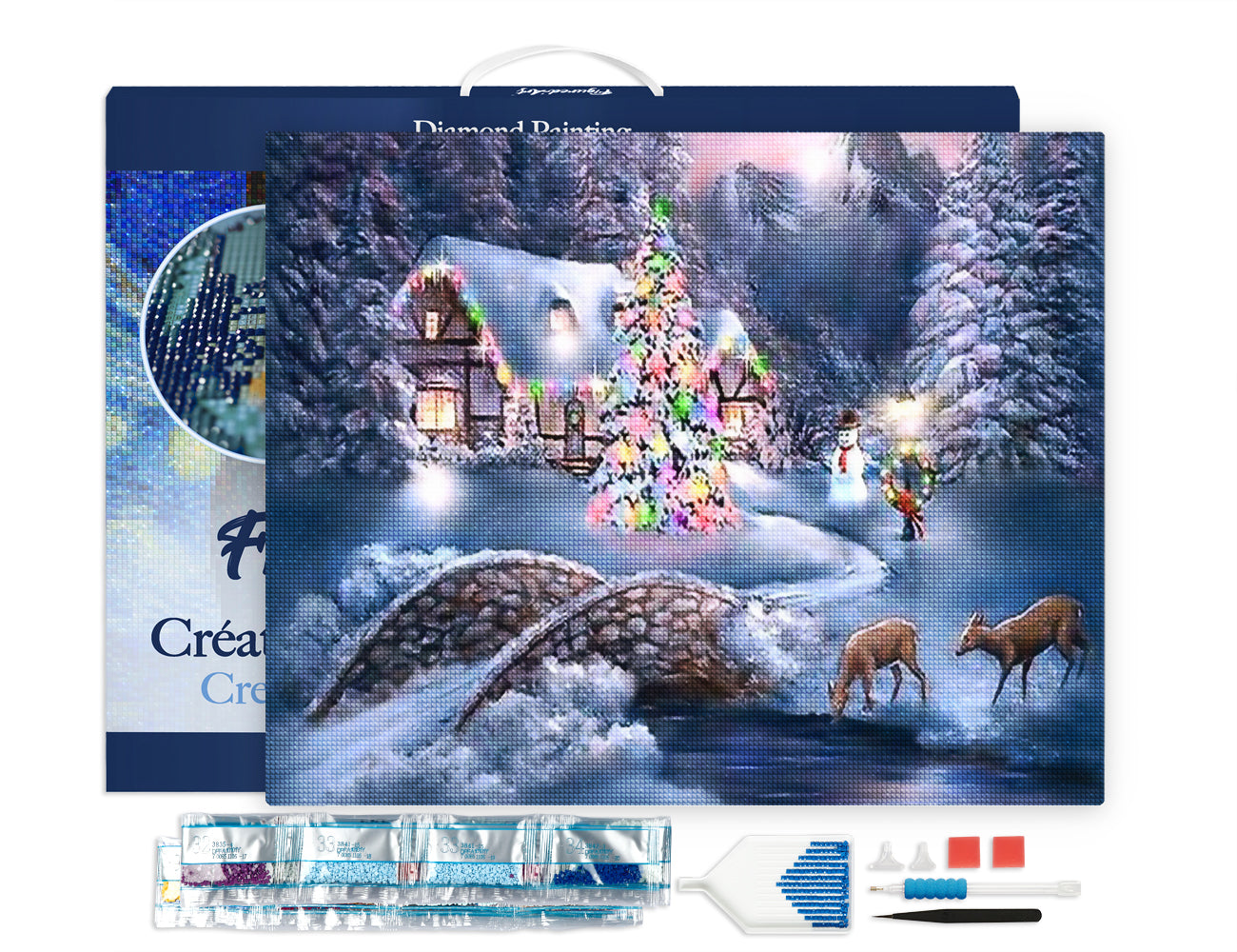 Diamond Painting Framed - Chalet during Winter