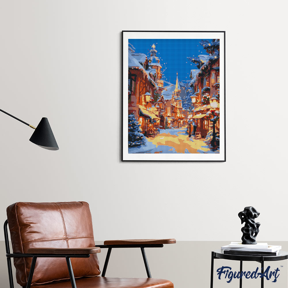 Diamond Painting Framed - Christmas Illuminated Village