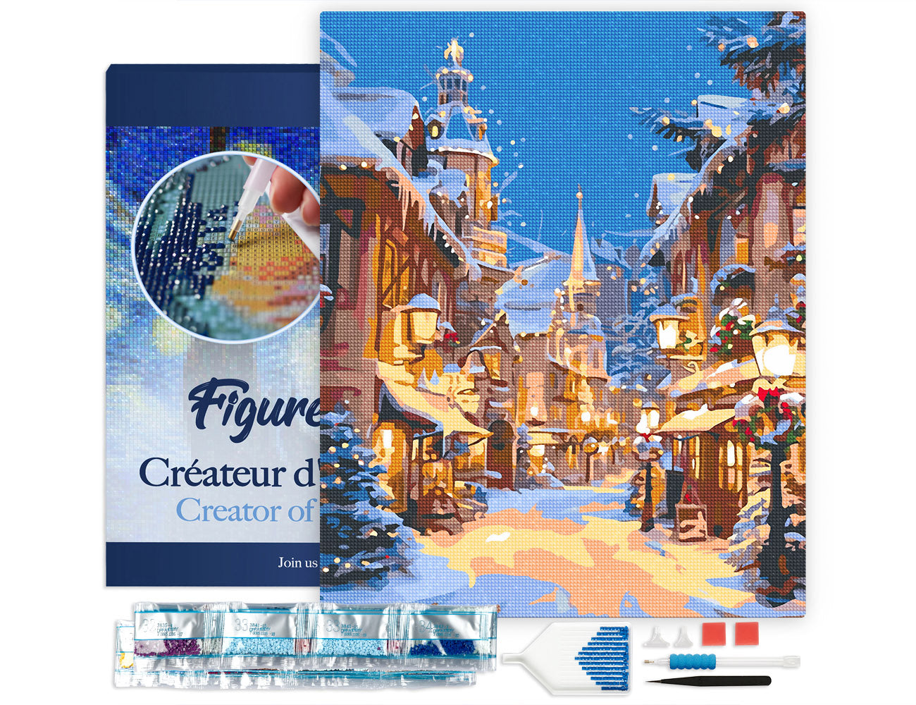 Diamond Painting Framed - Christmas Illuminated Village