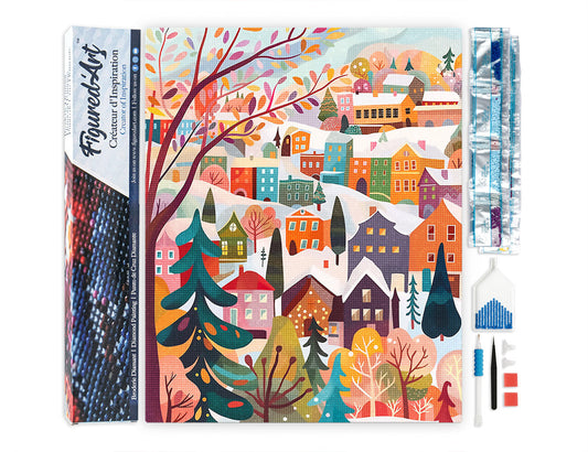 Diamond Painting - Colorful Winter Village