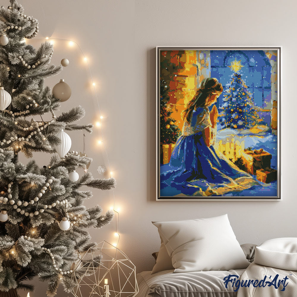 Diamond Painting Framed - Christmas Eve Prayer