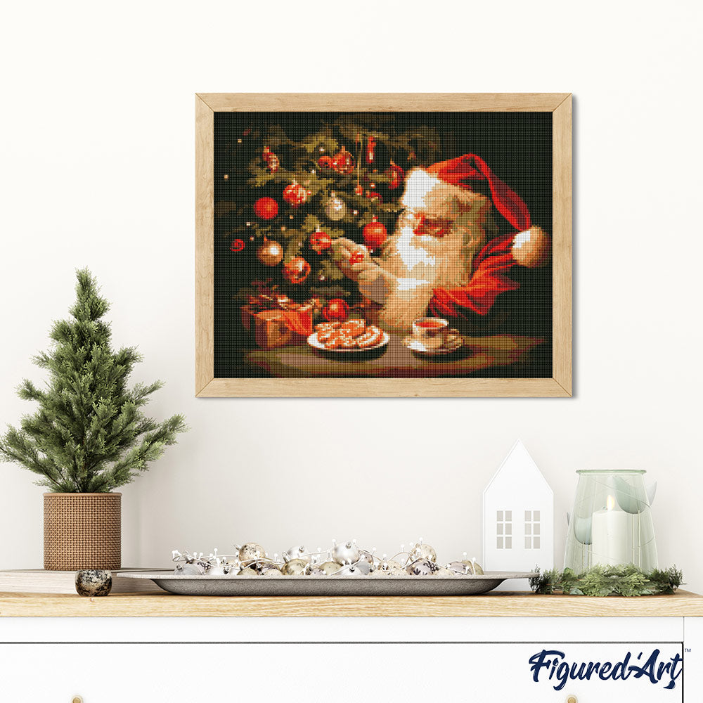 Diamond Painting Framed - Jolly Santa's Evening