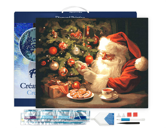 Diamond Painting Framed - Jolly Santa's Evening