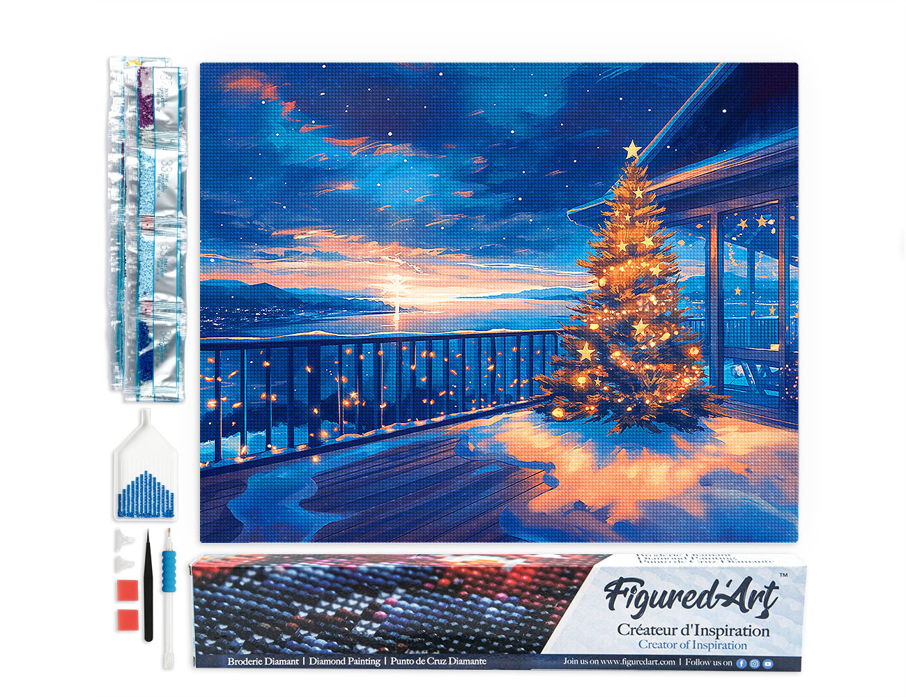Diamond Painting - Twinkling Christmas Terrace