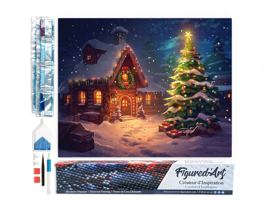 Diamond Painting - Snowy Christmas Cottage