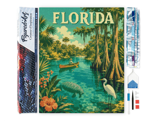 Diamond Painting - Florida Wildlife Vintage Poster FiguredArt