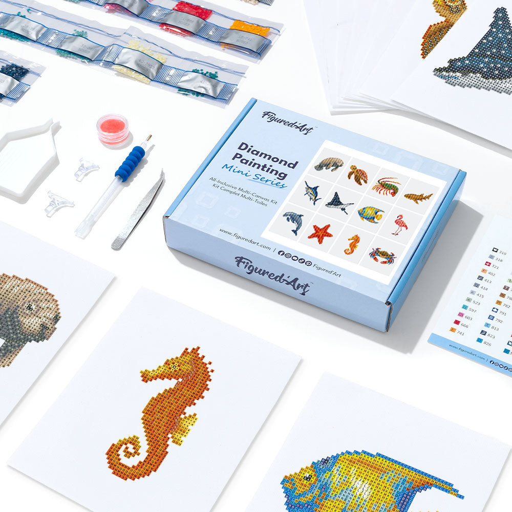 Gem Painting kit - Aquatic animals series
