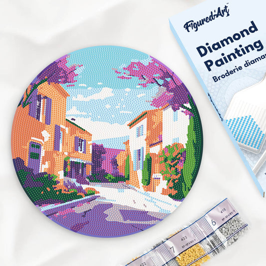 Diamond Painting on Wood Slice - Provence Spring FiguredArt