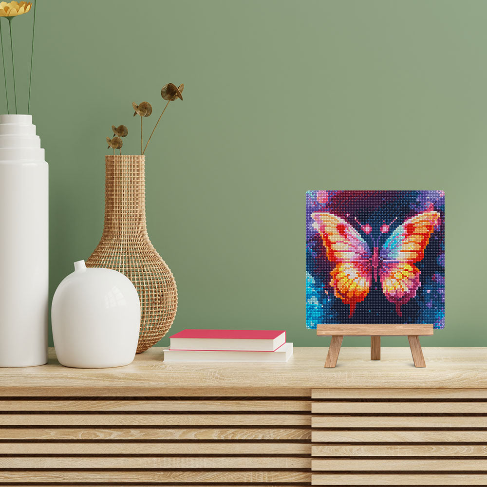 Mini Diamond Painting 10"x10" framed - Sparkling Butterfly