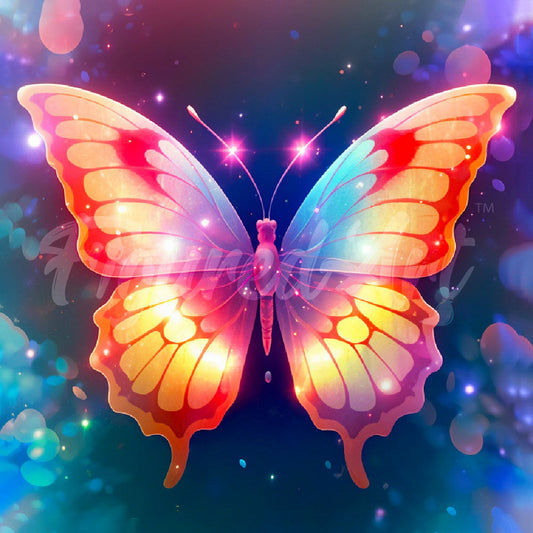 Mini Diamond Painting 10"x10" framed - Sparkling Butterfly