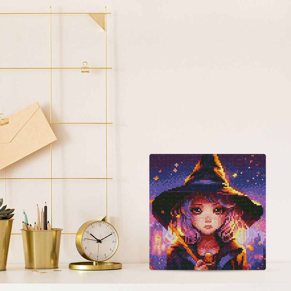 Mini Diamond Painting 10"x10" rolled - Charming Little Witch