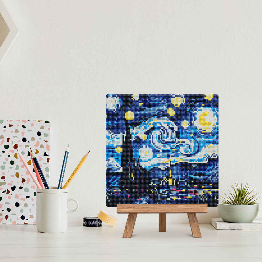 Mini Diamond Painting 10"x10" rolled - Vibrant Starry Night