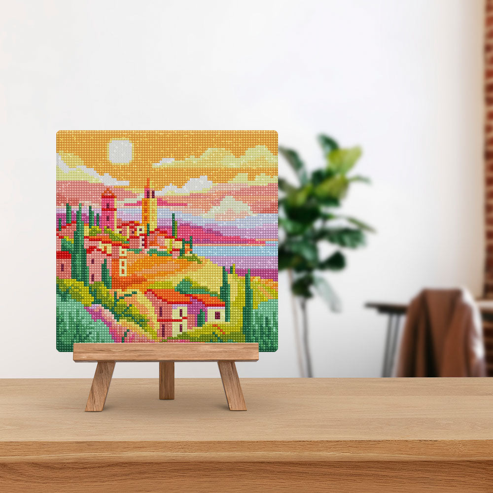 Mini Diamond Painting 10"x10" rolled - Tuscan Spring