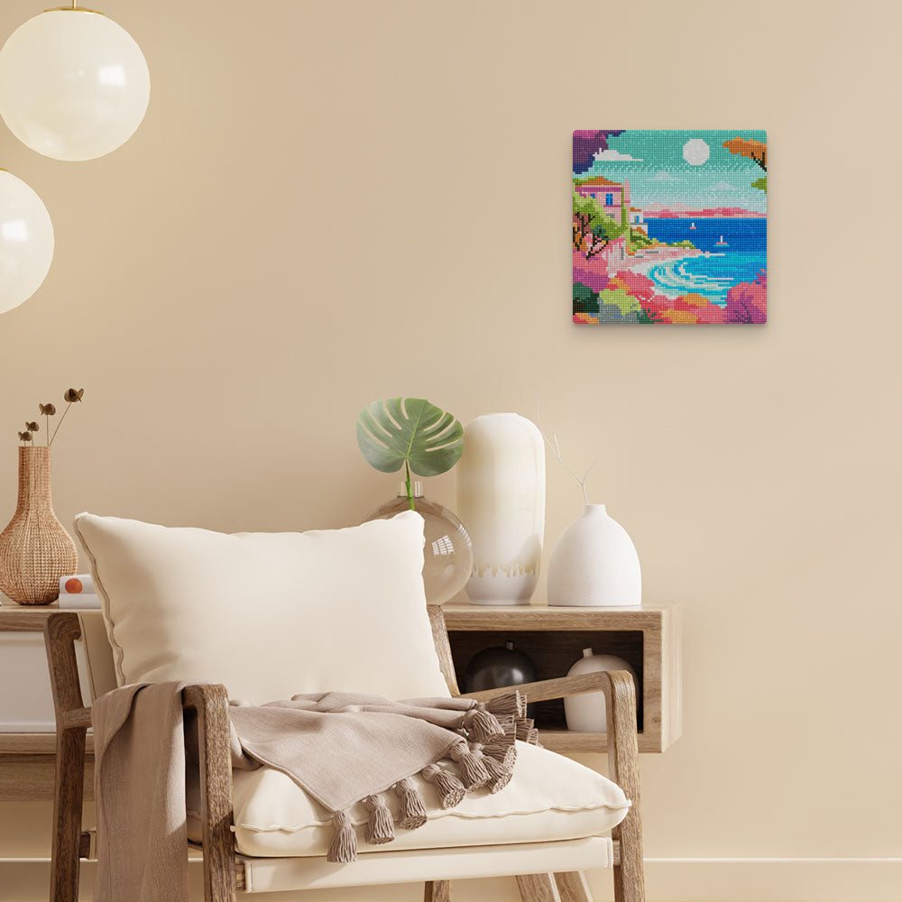 Mini Diamond Painting 10"x10" rolled - Colorful French Riviera