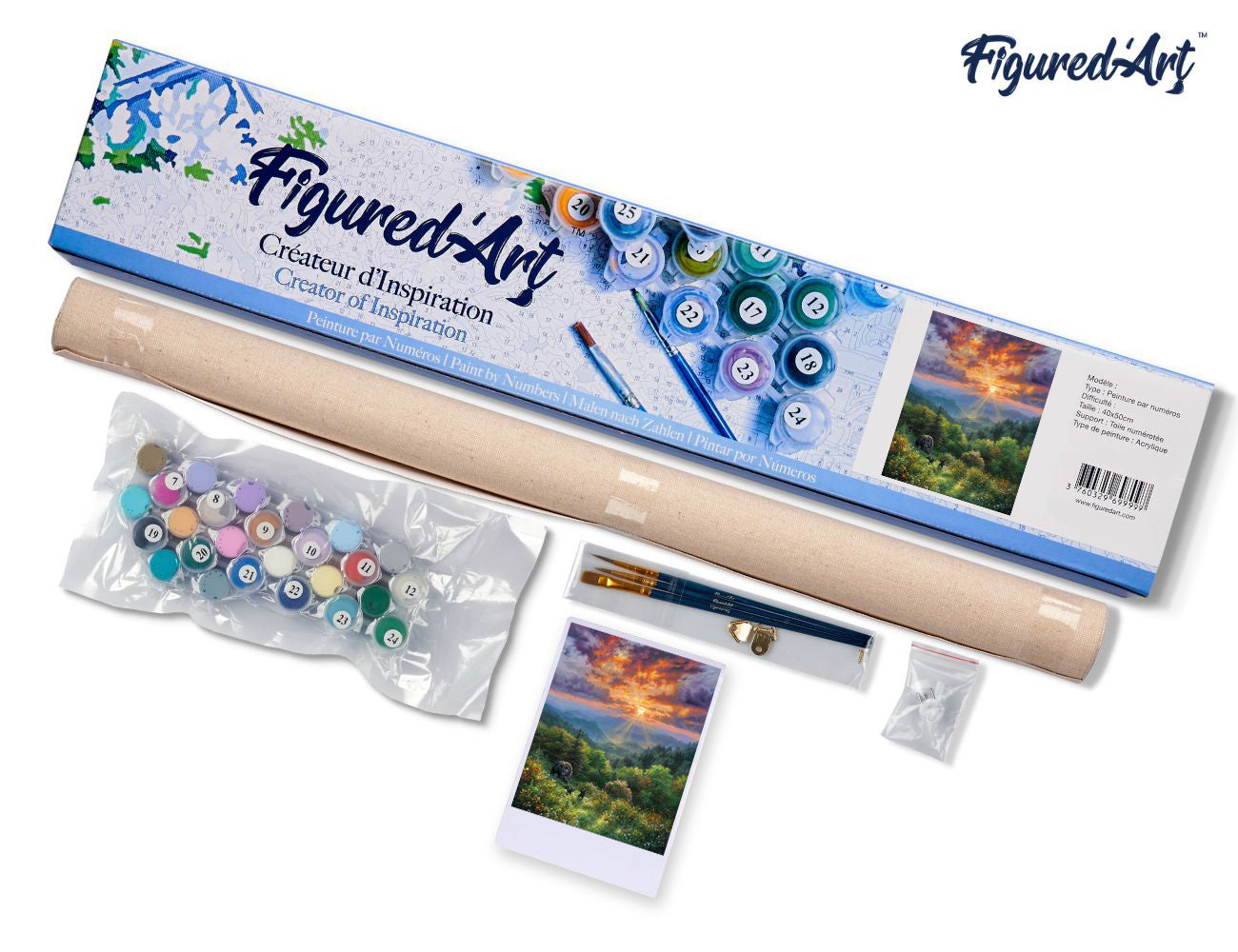 Paint by Numbers rolled - Bear and Sunset