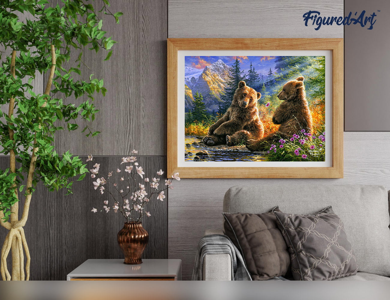 Paint by Numbers Framed - Sitting Bears