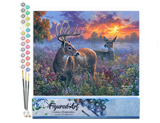Paint by Numbers rolled - Deer couple