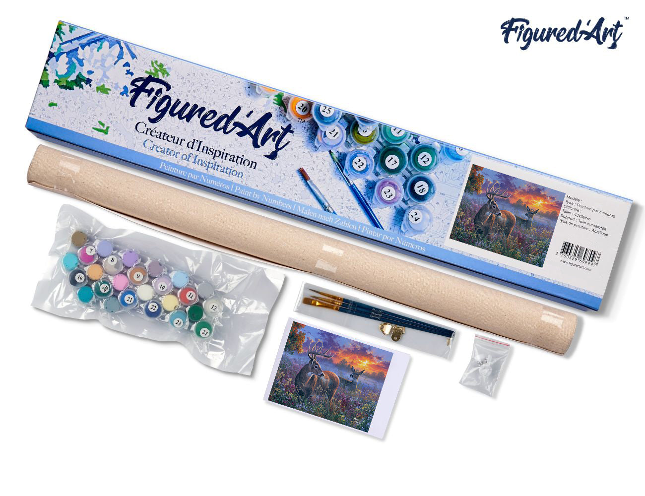 Paint by Numbers rolled - Deer couple