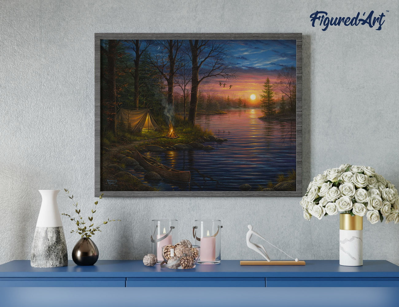 Paint by Numbers Framed - Camping and Lake