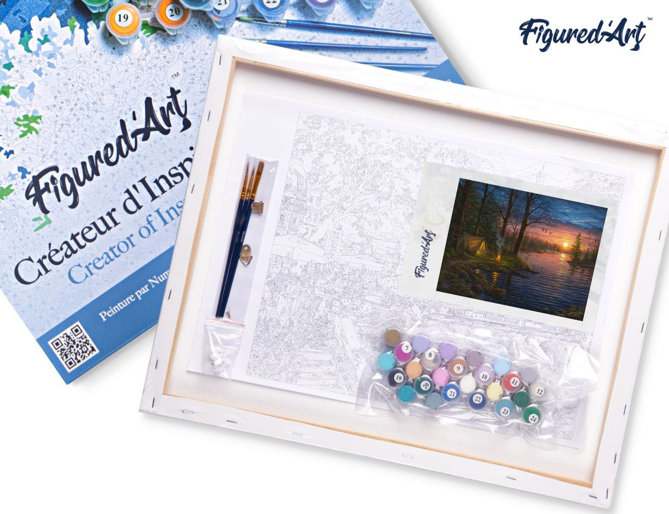 Paint by Numbers Framed - Camping and Lake