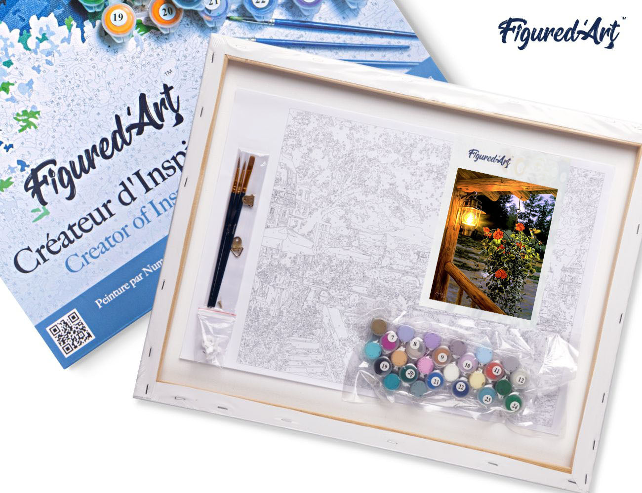 Paint by Numbers Framed - Lantern under the porch