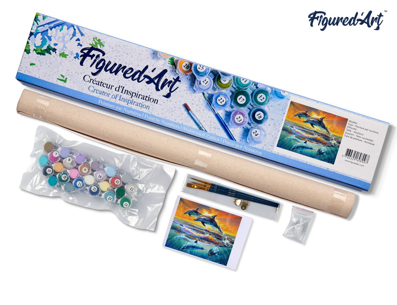 Paint by Numbers rolled - Dolphins