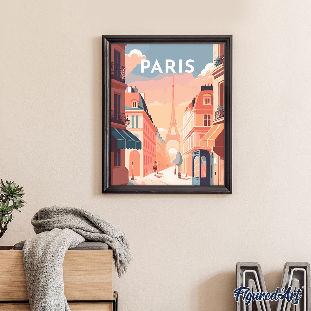 Paint by Numbers rolled - Travel Poster Paris