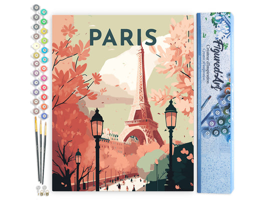 Paint by Numbers rolled - Travel Poster Paris 2