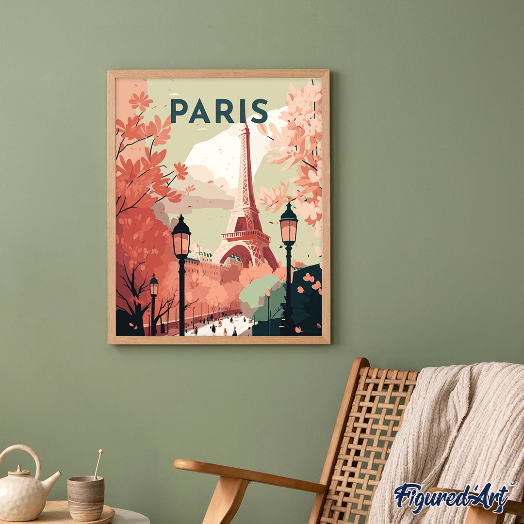 Paint by Numbers Framed - Travel Poster Paris 2