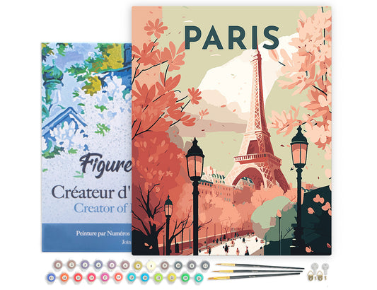 Paint by Numbers Framed - Travel Poster Paris 2