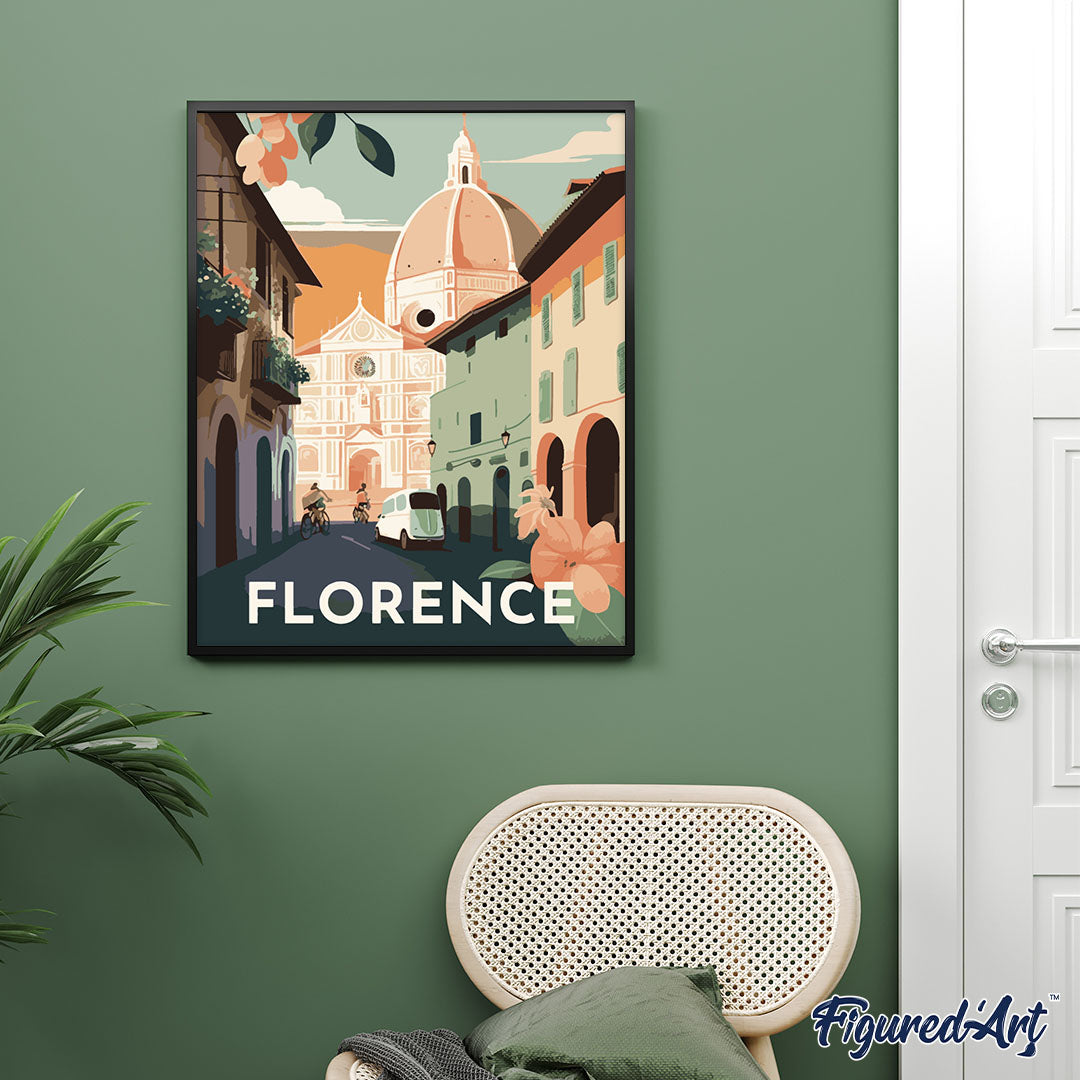 Paint by Numbers Framed - Travel Poster Florence
