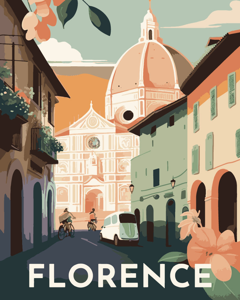 Paint by Numbers Framed - Travel Poster Florence