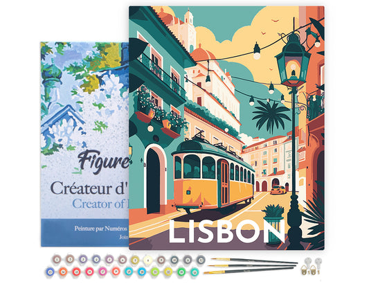 Paint by Numbers Framed - Travel Poster Lisbon