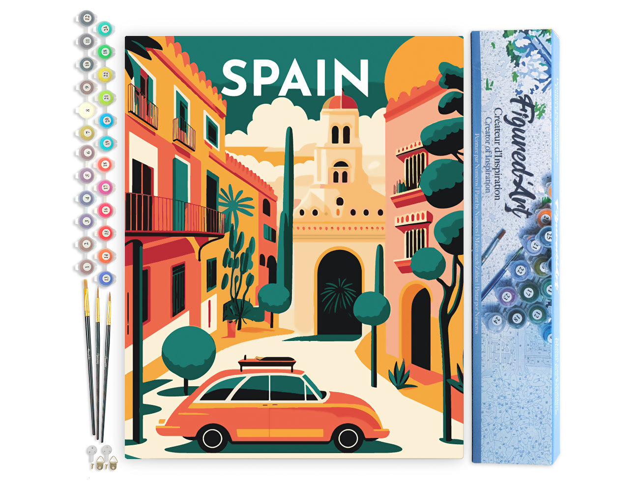 Paint by Numbers rolled - Travel Poster Seville