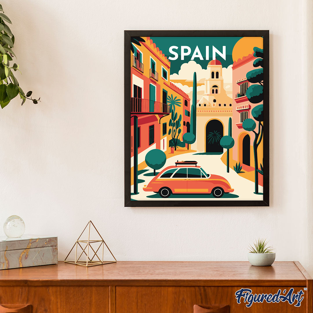 Paint by Numbers rolled - Travel Poster Seville