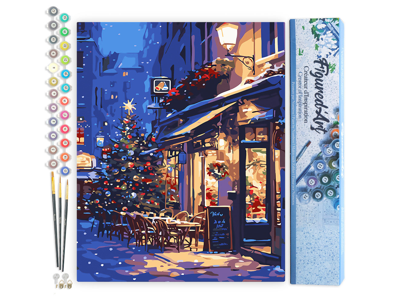 Paint by Numbers rolled - Festive Night Café