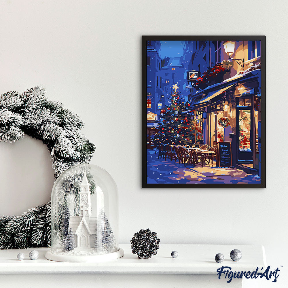 Paint by Numbers rolled - Festive Night Café