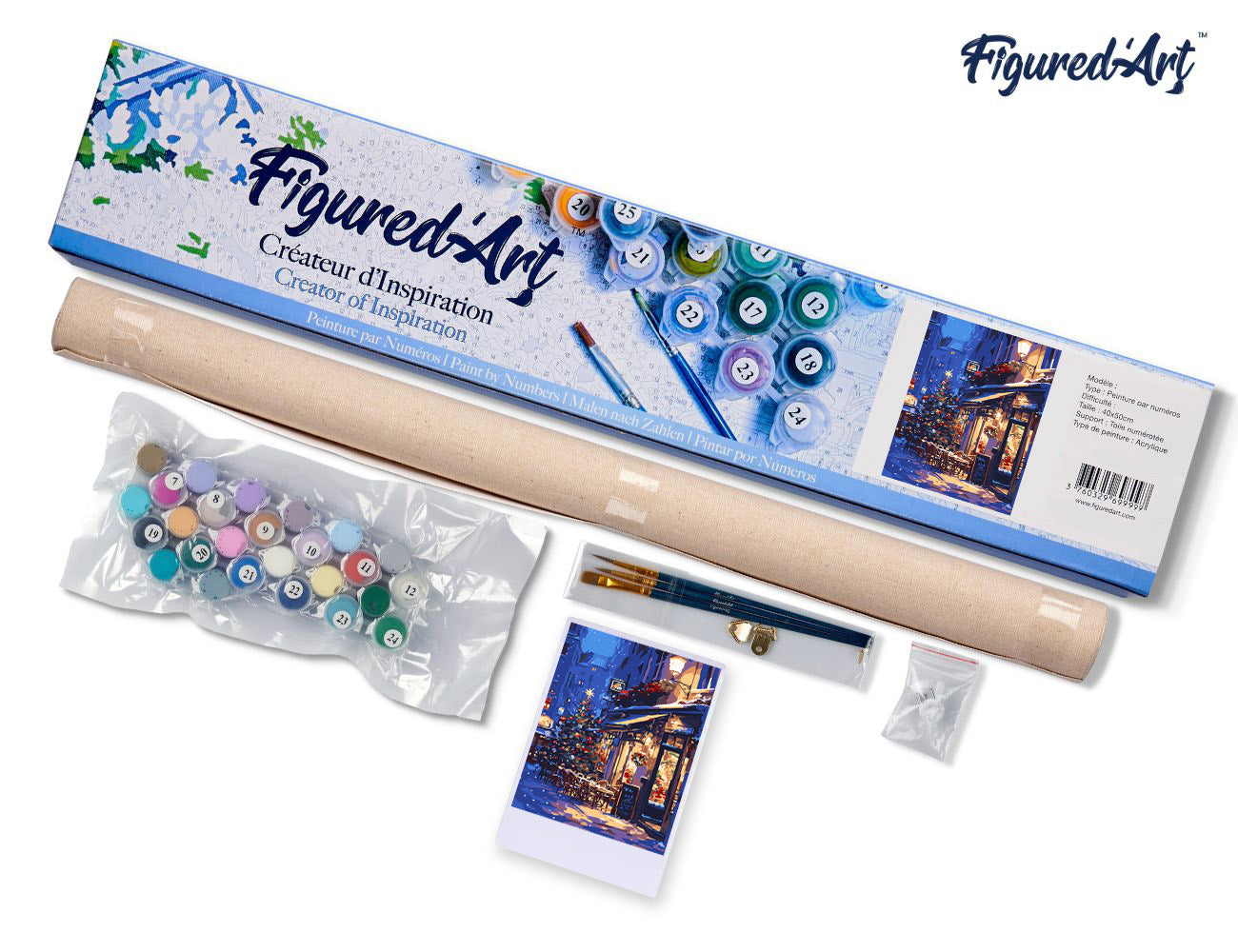 Paint by Numbers rolled - Festive Night Café