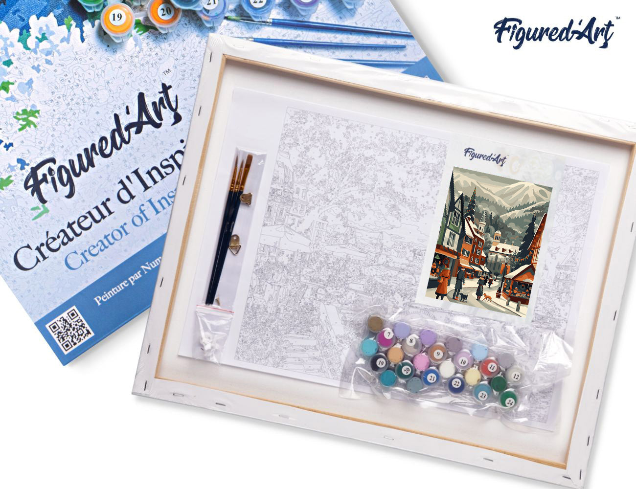 Paint by Numbers Framed - Christmas Market in the Valley