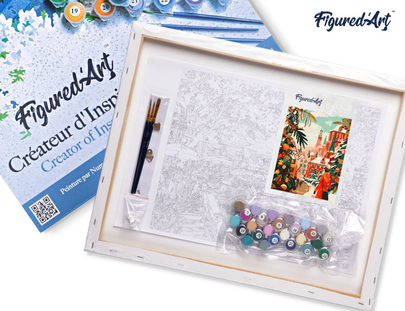 Paint by Numbers Framed - Holiday Market Scene